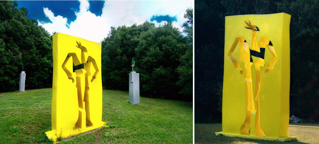 Kunst-Plastik „Luftmensch“ von Kurt Metzler